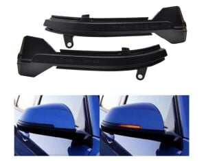 Bmw 5 Serisi F10 Uyumlu Yedek Parça Dinamik Led Ayna Sinyali Mavi Selamlama