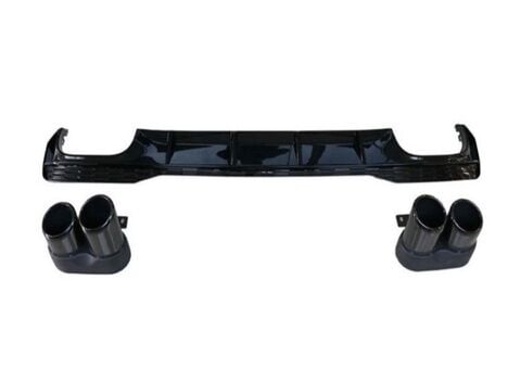 Audi A7 2018-2021 Uyumlu S7 Difüzör ve Egzoz Seti S-Line Uyumlu