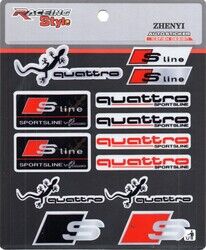 Audi Sline Quattro Sticker 13 Adet
