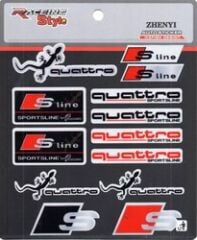 Audi Sline Quattro Sticker 13 Adet
