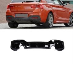 Bmw 1 Serisi F20 2015-2018 LCI MT Tampon İçin Çift Çıkış Difüzör (Çift Çıkış)