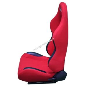 Sparco Ayarlanabilir Yanları Deri Kırmızı Spor Yarış Koltuğu