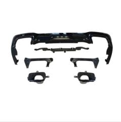 Bmw F44 2 Serisi 2.35 Görünüm Difüzör Egzoz Seti(Parlak Siyah) (Sedan M Tampon İçin)