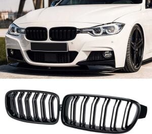 Bmw F30 2012-2018 Uyumlu Yedek Parça M3 Çift Çizgi Böbrek Panjur Piano Black