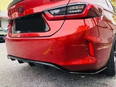 Honda City 2020+ İçin Uyumlu Rs Difüzör Flap Seti (Parlak Siyah)