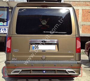 Ford Connect Uyumlu Yedek Parça  Egzozlu Arka Tampon Eki