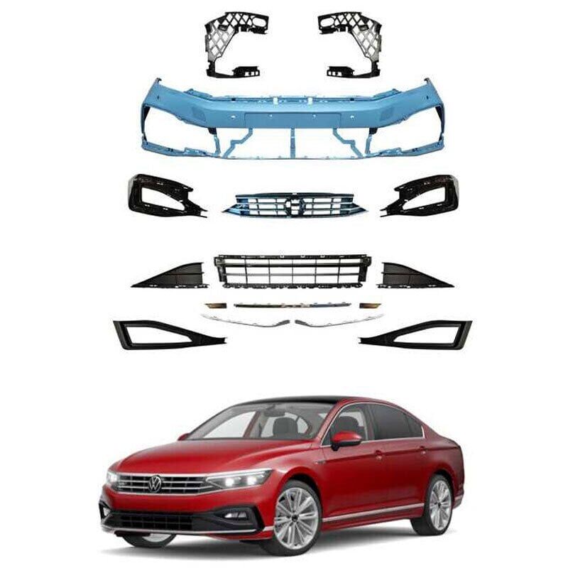 Volkswagen Passat B 8.5 Uyumlu Yedek Parça R Line Ön Tampon ve Panjur Seti