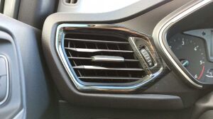 Ford Focus  Uyumlu Yedek Parça  2019+ Menfez Kaplama 3 Parça- Titanyum Siyah