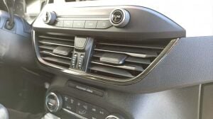 Ford Focus  Uyumlu Yedek Parça  2019+ Menfez Kaplama 3 Parça- Titanyum Siyah