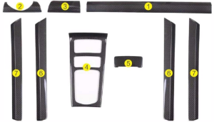 Porsche Cayenne 2011-2017 Uyumlu Karbon Fiber Kaplama Seti