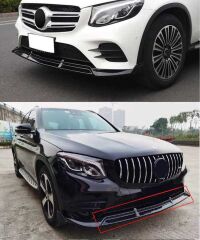 Mercedes Glc Uyumlu Ön Lip - Piano Black (Parlak Siyah)
