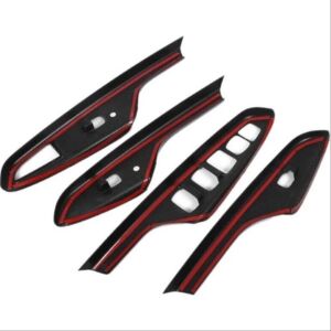 Hyundaı Kona Için Uyumlu Kapı Kolçak Kaplama - Pıano  Black