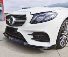 Mercedes W213(2016-2019) E Serisi Uyumlu Ön Lip - Piano Black (Parlak Siyah)