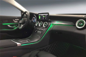 Mercedes W205 C Serisi Uyumlu Yedek Parça 64 Renk Ambiyans Paket (3 Renkten 64 Renge Yükseltme)