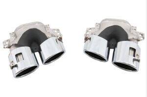 Mercedes W177 Sedan 2019+ Uyumlu Yedek Parça Difüzör & Egzoz Seti- Silver Egzoz İle