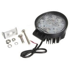 9 Led 27W Off Road Gündüz Farı Sis Çalışma Lambası Yuvarlak Kalın
