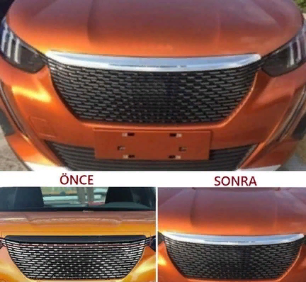 Peugeot 2008 Uyumlu Yedek Parça Panjur Üst Krom Kaplama