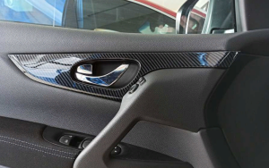 Nissan Qashqai 2014-2020 Uyumlu Yedek Parça Kapı İç Kaplama - Karbon