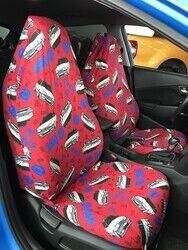 Tofaş Uyumlu Yedek Parça Kırmızı Baskı Desenli Servis Kılıfı