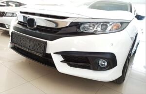 Honda Cıvıc FC5 2016-2020 Için Uyumlu Ön Sis Orta Cıta Pıano Black