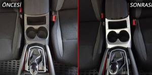 Nissan Qashqai 2014-2020 Uyumlu Yedek Parça Orta Bölme Kaplama - Silver