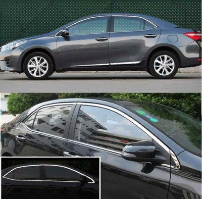 Toyota Corolla 2013-2016 Uyumlu Yedek Parça Cam Çıtası Nikelaj