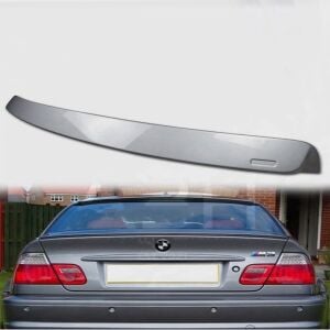 Bmw E46 1999 - 2005 Uyumlu Yedek Parça 4 Kapı Cam Üzeri Spoiler Fiber Boyalı