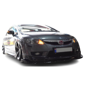Honda Civic Fd6 Uyumlu Yedek Parça 2010 - 2012 Mugen Ön Lip (3 Parça) Plastik Boyasız