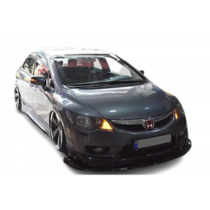 Honda Civic Fd6 Uyumlu Yedek Parça 2010 - 2012 Mugen Ön Lip (3 Parça) Plastik Boyasız