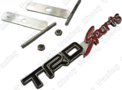 TRD Sports Siyah-Kırmızı Metal Ön Panjur Logosu