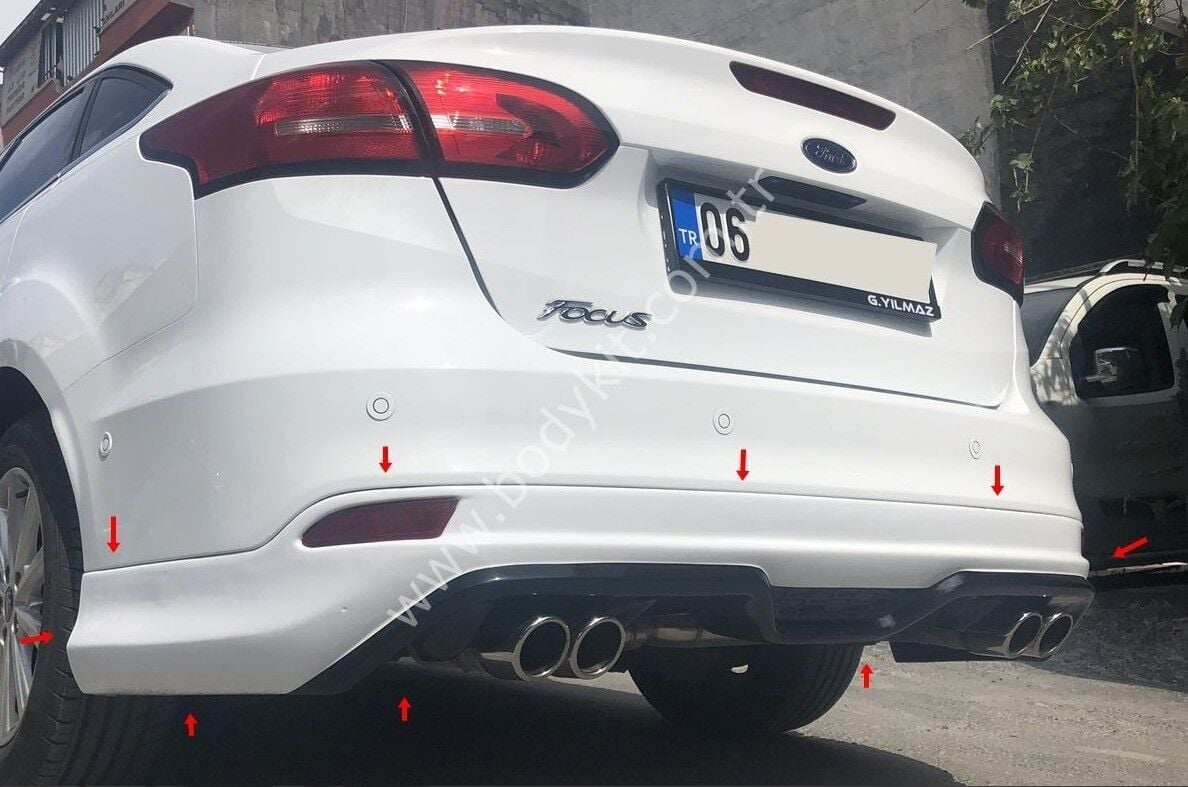Ford Focus 3 Uyumlu yedek Parça  Sedan Arka Tampon Eki