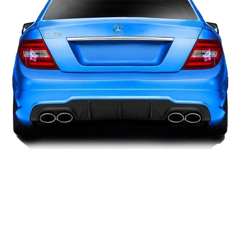 Mercedes W204 C Serisi Amg C63 2012 - 2014 Uyumlu Yedek Parça Difüzör Plastik Boyasız