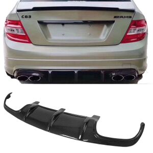 Mercedes W204 C Serisi Sedan-Coupe Amg C63 2008 - 2012 Uyumlu Yedek Parça Difüzör Plastik Boyasız