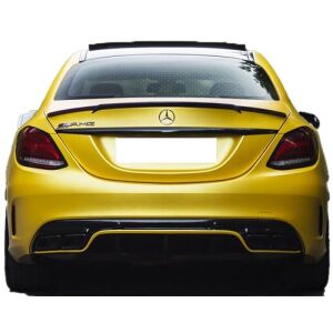 Mercedes W205 C Serisi Sedan Amg C63 2014 - 2018 Uyumlu Yedek Parça Difüzör Plastik Boyasız