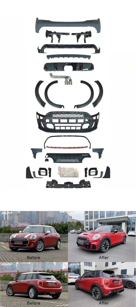 Cooper F55 İçin (4 Kapı) Jcw  Uyumlu Yedek Parça Body Kit - Makyajlı Görünüm Full Set