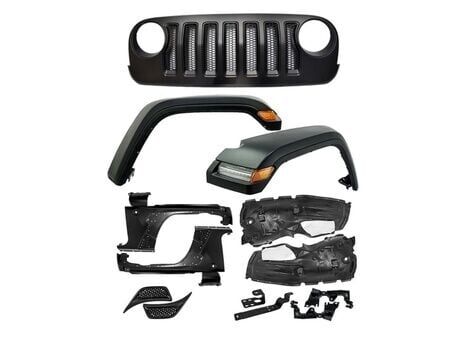 Jeep Wrangler Jk 2007-2017 Uyumlu Yedek Parça2019+ Jl Makyajlama (PANJUR+DODIK+CAMURLUK+DAVLUNBAZ+LED)