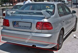 Honda Civic Uyumlu Yedek Parça 1 Arka Tampon Eki