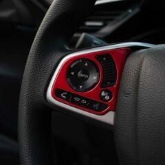 Honda Civic Fc5 2016-2020 Direksyon Kaplaması 2 Parça Kırmızı
