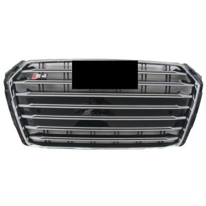 Audi A4 S4 2017-2019 Uyumlu Yedek Parça Kromlu Siyah Panjur