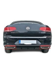 Volkswagen Passat B8 ( 2015-2018 ) Uyumlu Yedek Parça Krom Egzoz Görünümlü Difüzör Paslanmaz Çelik
