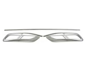 Volkswagen Passat B8.5 2019-2023 Uyumlu Yedek Parça 4'lü R Line 3 Parça Krom Egzoz Görünümü Çıta