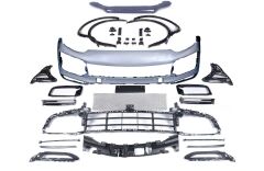 Cayenne 2014-2017 için full facelift 2018+ Turbo Body Kit (Farlar Dahil)