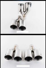 Bmw M-Performance Yuvarlak Egzoz Ucu Seti Silver