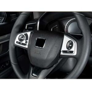 Honda Civic Fc5 Uyumlu Yedek Parça 2016-2020 Direksyon Kaplaması 2 Parça Silver