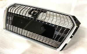 Audi A4 2016-2019  Uyumlu Yedek Parça Panjur Diamond Gri Çerçeve