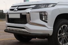 Mitsubishi L200 2007+ Off Road Ön Tampon Koruma Demiri Siyah (Tekli Bıyık ) AQM4WD