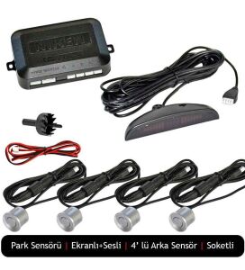 Niken Park Sensörü Led Ekran Ses İkazlı Gri