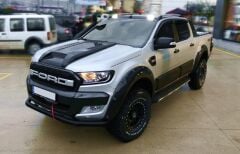 Ford Ranger 2006+ Off Road Ön Tampon Koruma Demiri Siyah (Tekli Bıyık) AQM4WD