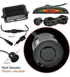 Niken Park Sensörü Led Ekran Ses İkazlı Siyah