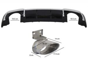 Audi A3 S-Line HB 2016-2020 Uyumlu Yedek Parça RS Difüzör